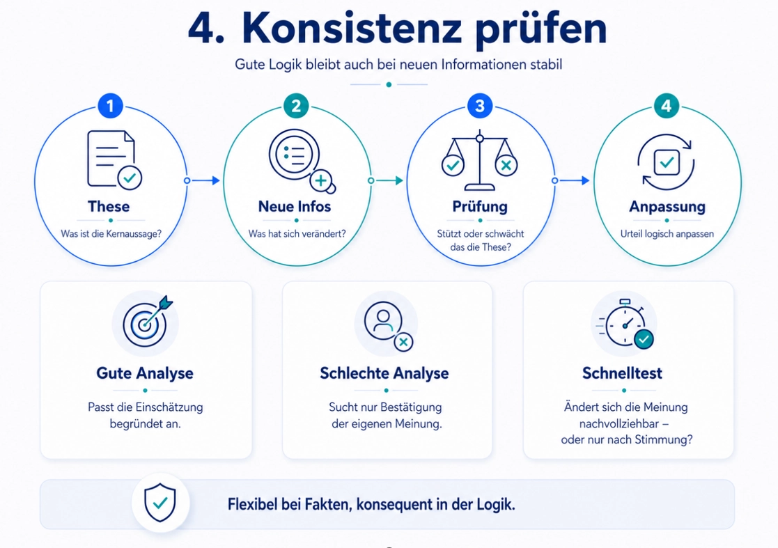 Konsistenz und Logik pr&uuml;fen